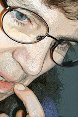 Woman with puzzled expression.