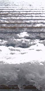 mushy snow on an april morning