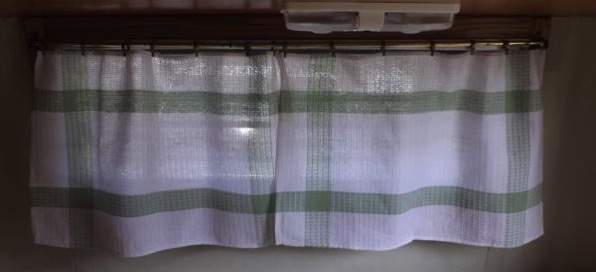Iris tea towel curtain