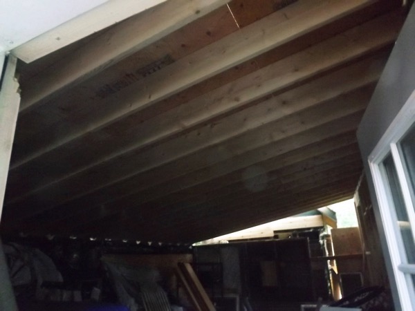 Garage roof sheathing complete interior