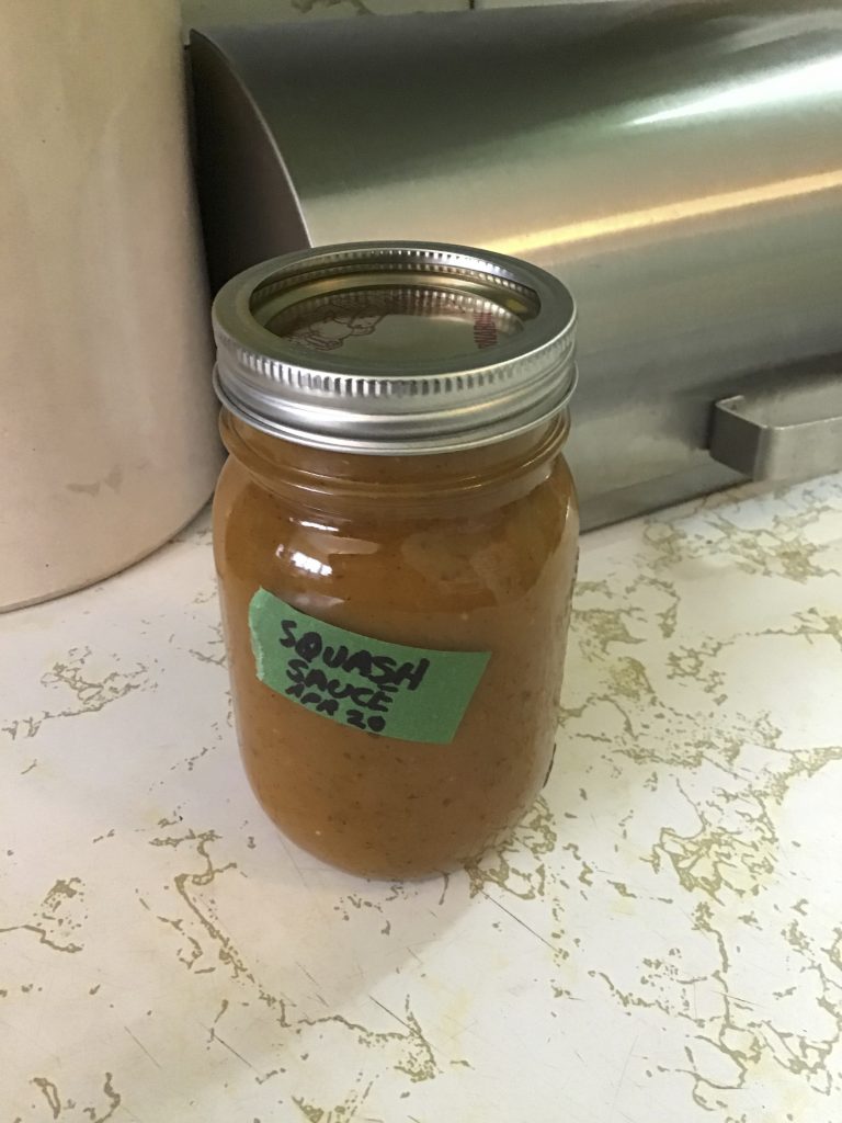 1 500 ml jar of Squash Sauce